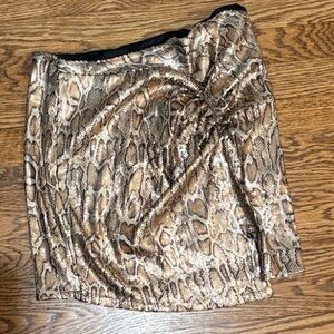 Zara sequin Snake Print Mini Skirt